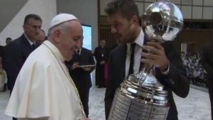 Papa con Tinelli Libertadores