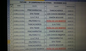 Fixture torneo relámpago