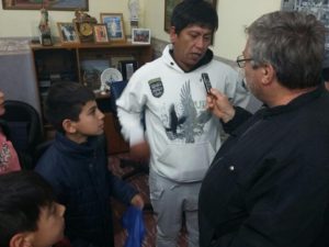 Mario Campos dialogó con Miguel Resiale, antes de viajar a Oncativo.