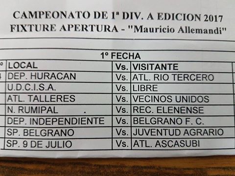 Primera fecha