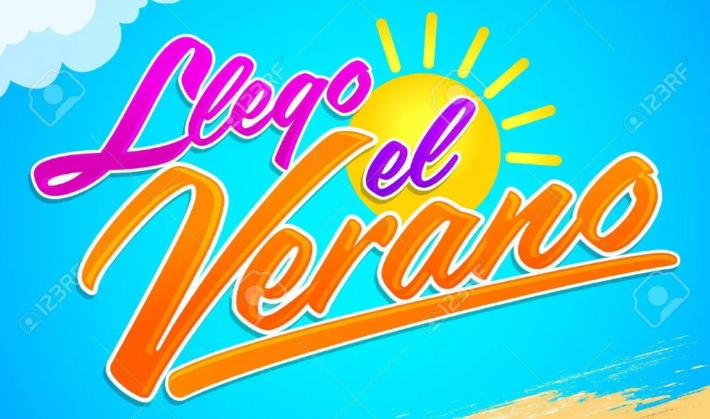 54403420-llego-el-verano-l-été-est-arrivé-texte-espagnol-lettrage-de-vecteur
