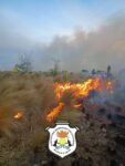 BOMBEROS VOLUNTARIOS COMBATEN INCENDIO EN HUERTA VIEJA